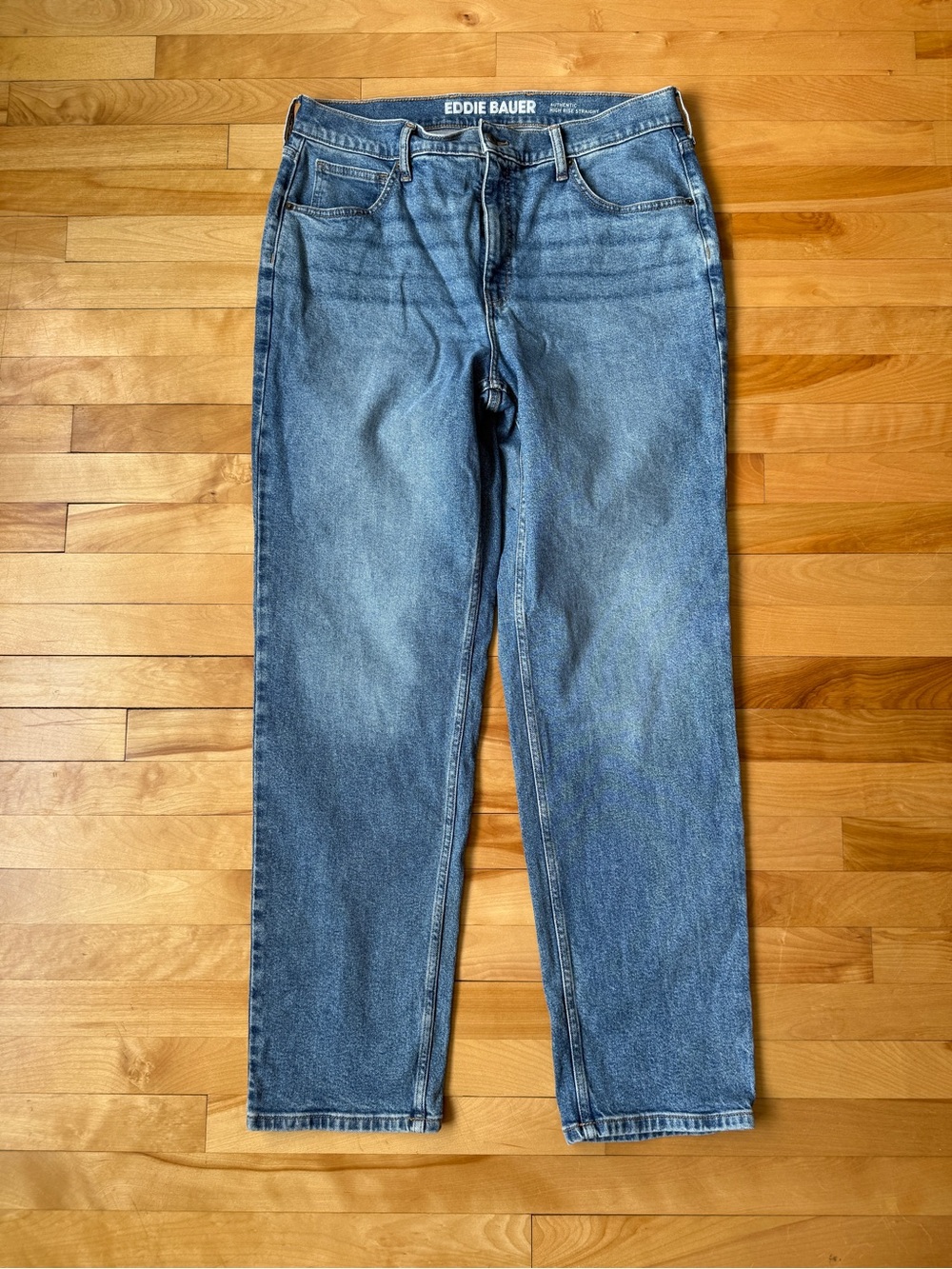Eddie Bauer Classic Straight-Leg Jeans in Medium Blue